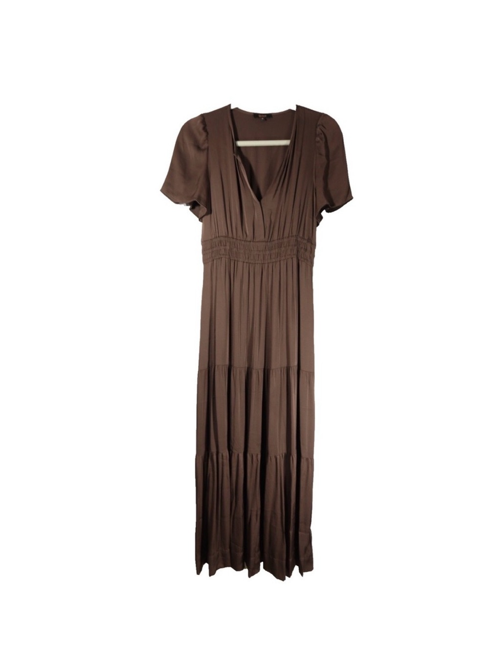 Quince Silk Short Sleeve Maxi Dress